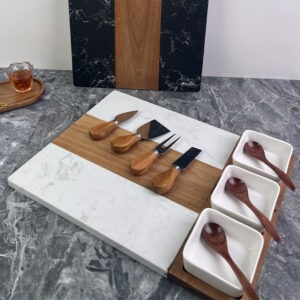 Wood and Marble Appetizer Serving Platter-Customization Available